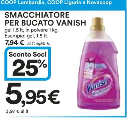 Smacchiatore per bucato Vanish