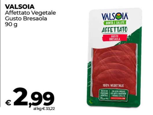 VALSOIA Affettato Vegetale gusto bresaola