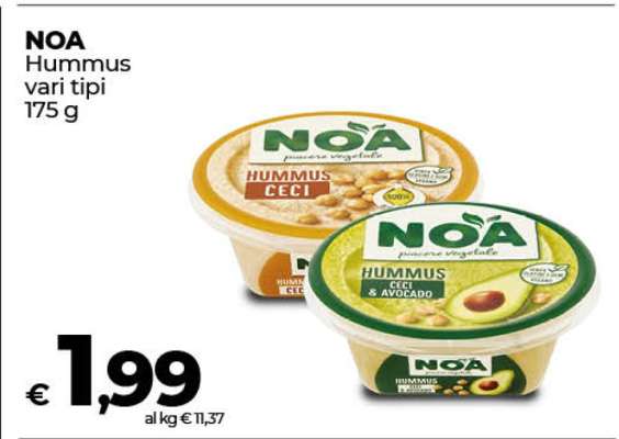 NOA Hummus vari tipi