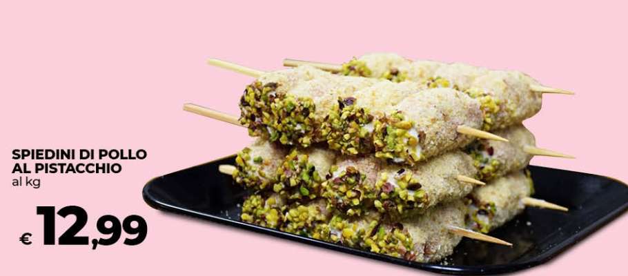 SPIEDINI DI POLLO AL PISTACCHIO