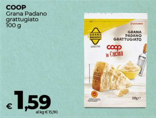 COOP Grana Padano grattugiato 100 g