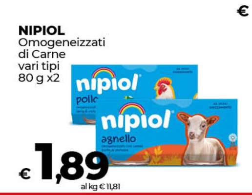 Nipiol Omogeneizzati di Carne