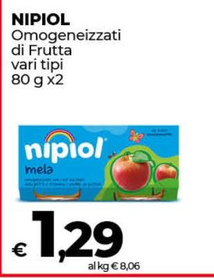 NIPIOL Omogeneizzati di Frutta vari tipi