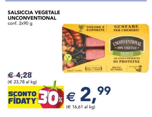 SALSICCIA VEGETALE UNCONVENTIONAL