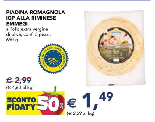 PIADINA ROMAGNOLA IGP ALLA RIMINESE EMMEGI