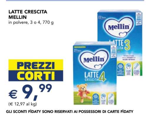 LATTE CRESCITA MELLIN