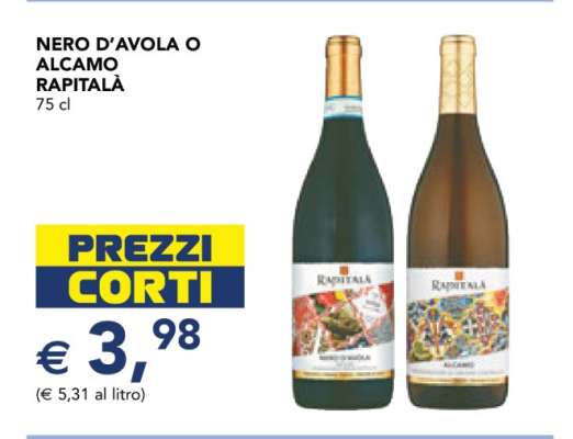 NERO D’AVOLA O ALCAMO RAPITALÀ