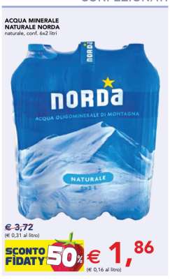 ACQUA MINERALE NATURALE NORDA