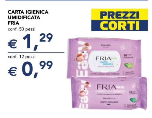 CARTA IGIENICA UMIDIFICATA FRIA conf. 50 pezzi