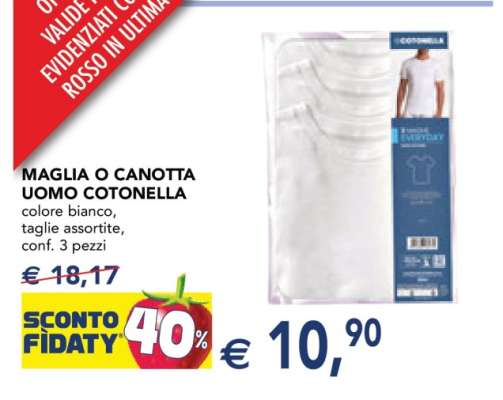 MAGLIA O CANOTTA UOMO COTONELLA
