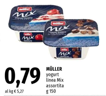 MÜLLER yogurt linea Mix assortita