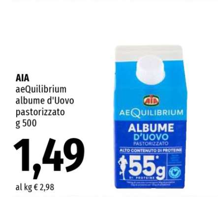 AIA aeQuilibrium albume d'uovo pastorizzato