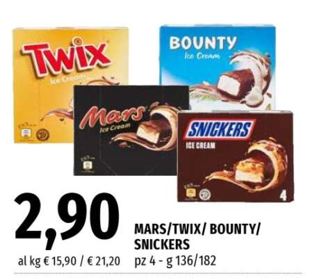 MARS/TWIX/BOUNTY SNICKERS