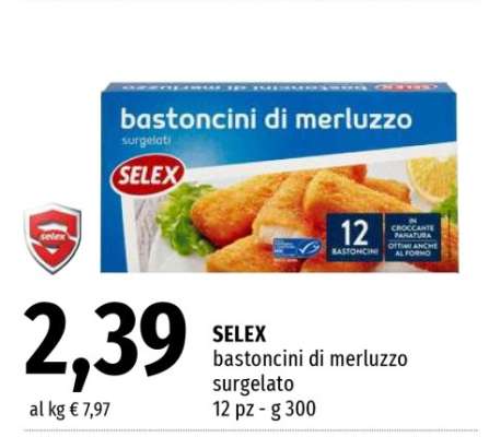 SELEX bastoncini di merluzzo surgelato