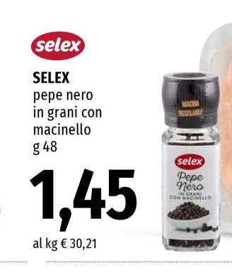 SELEX pepe nero in grani con macinello