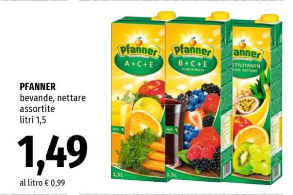 PFANNER bevande, nettare assortite