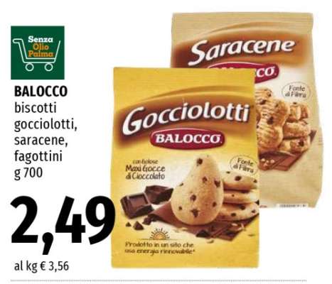 BALOCCO biscotti gocciolotti, saracene, fagottini