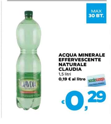 ACQUA MINERALE EFFERVESCENTE NATURALE CLAUDIA