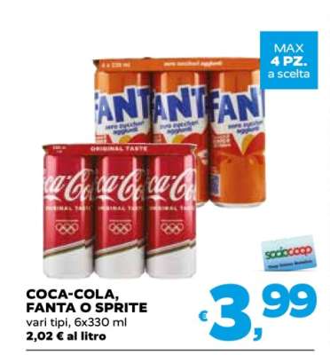 COCA COLA, FANTA O SPRITE