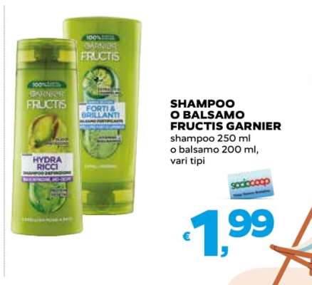 Shampoo o Balsamo Fructis Garnier