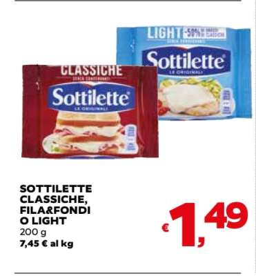 Sottilette Classiche, Filafondio Light