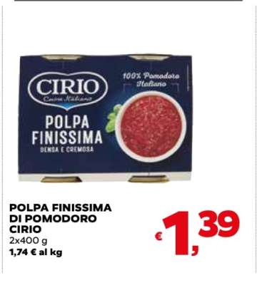 Polpa Finissima di pomodoro Cirio