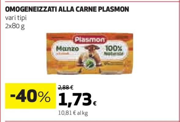 Omogeneizzati alla carne Plasmon