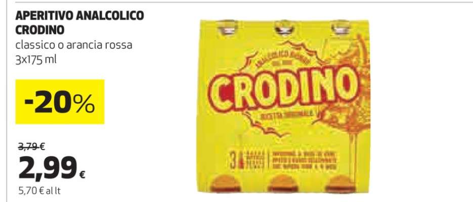 APERITIVO ANALCOLICO CRODINO