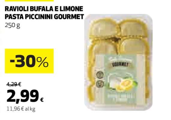 RAVIOLI BUFALA E LIMONE PASTA PICCININI GOURMET