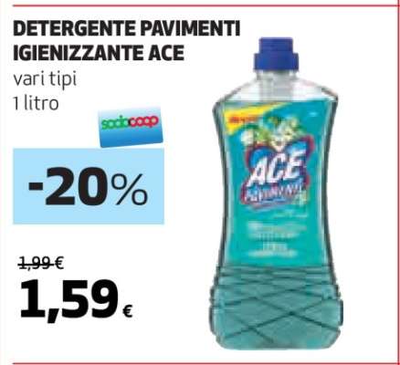 DETERGENTE PAVIMENTI IGIENIZZANTE ACE