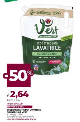 ECODETERGENTE PER LAVATRICE CHANTECLAIR VERT