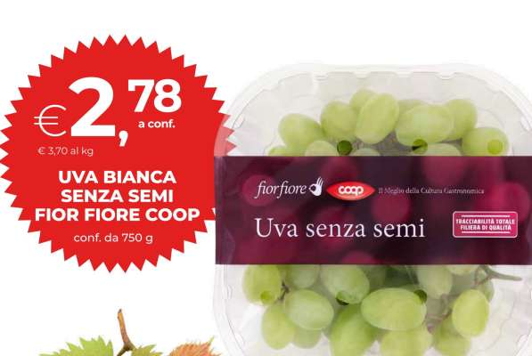UVA BIANCA SENZA SEMI FIOR FIORE COOP