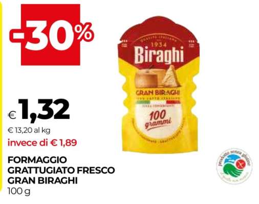 Formaggio Grattugiato Fresco Gran Biraghi