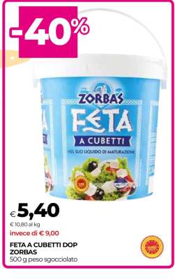 FETA A CUBETTI DOP ZORBAS
