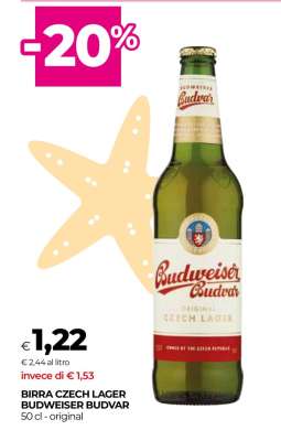 BIRRA CZECH LAGER BUDWEISER BUDVAR