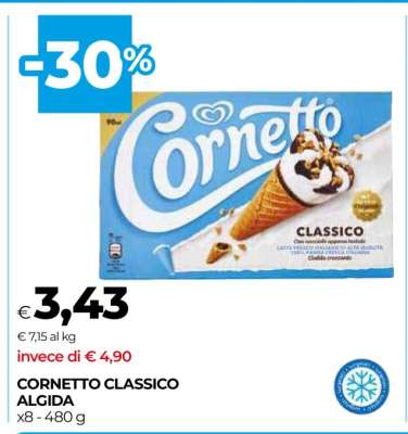 CORNETTO CLASSICO ALGIDA