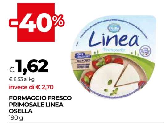 FORMAGGIO FRESCO PRIMOSALE LINEA OSELLA