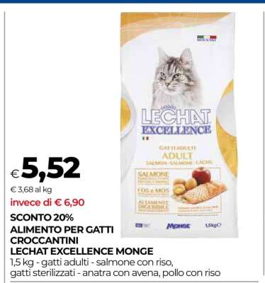 ALIMENTO PER GATTI CROCCANTINI LECHAT EXCELLENCE MONGE