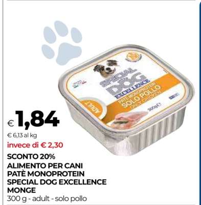 ALIMENTO PER CANI PATÈ MONOPROTEIN SPECIAL DOG EXCELLENCE MONGE