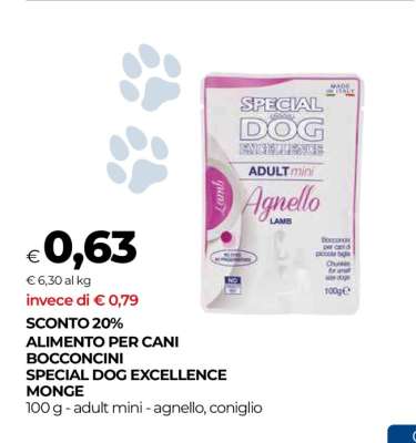 ALIMENTO PER CANI BOCCONCINI SPECIAL DOG EXCELLENCE MONGE