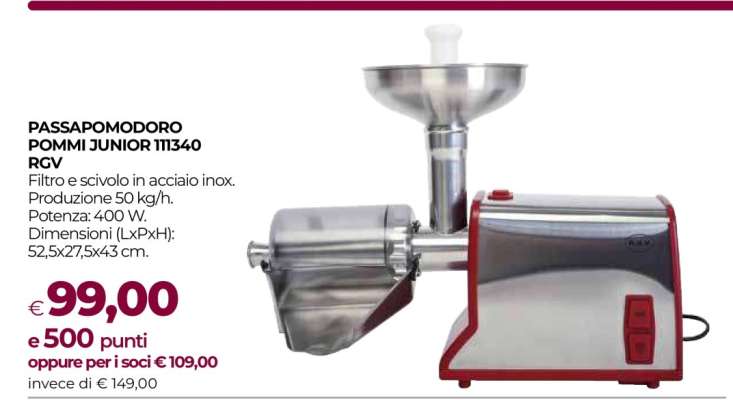 PASSAPOMODORO POMMI JUNIOR 111340 RGV