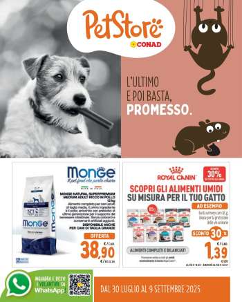 Volantino Pet Store Conad - 30/7/2025 - 9/9/2025.