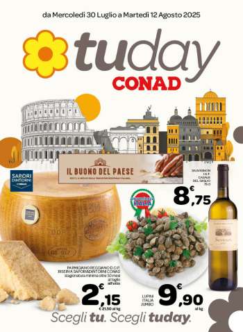 Volantino TuDay Conad - 30/7/2025 - 12/8/2025.