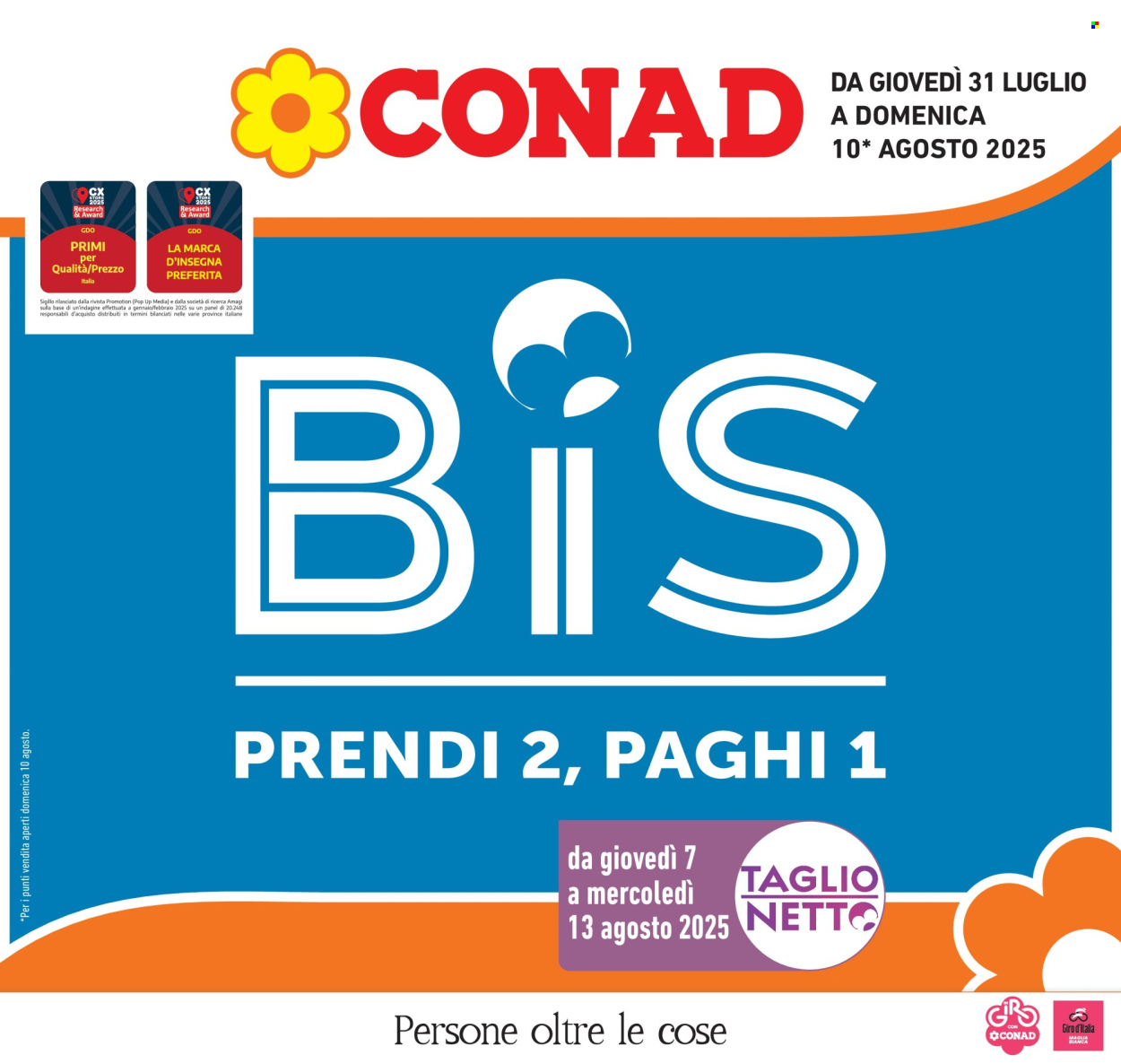 Volantino Conad - 31/7/2025 - 10/8/2025. Pagina 1