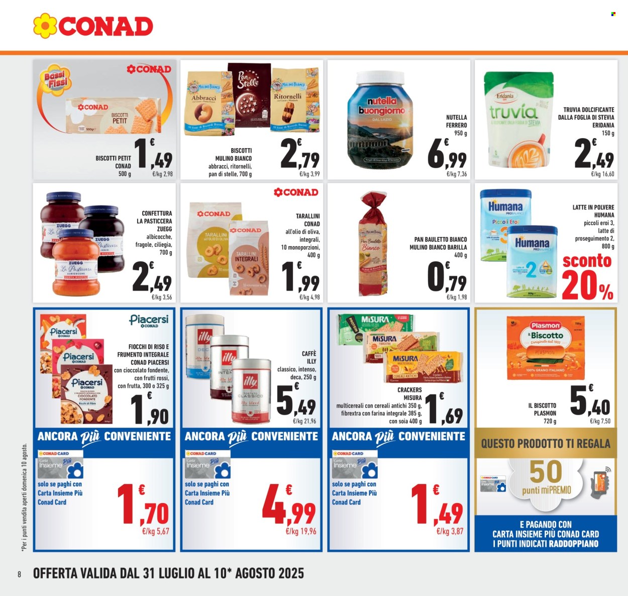 Volantino Conad - 31/7/2025 - 10/8/2025. Pagina 8