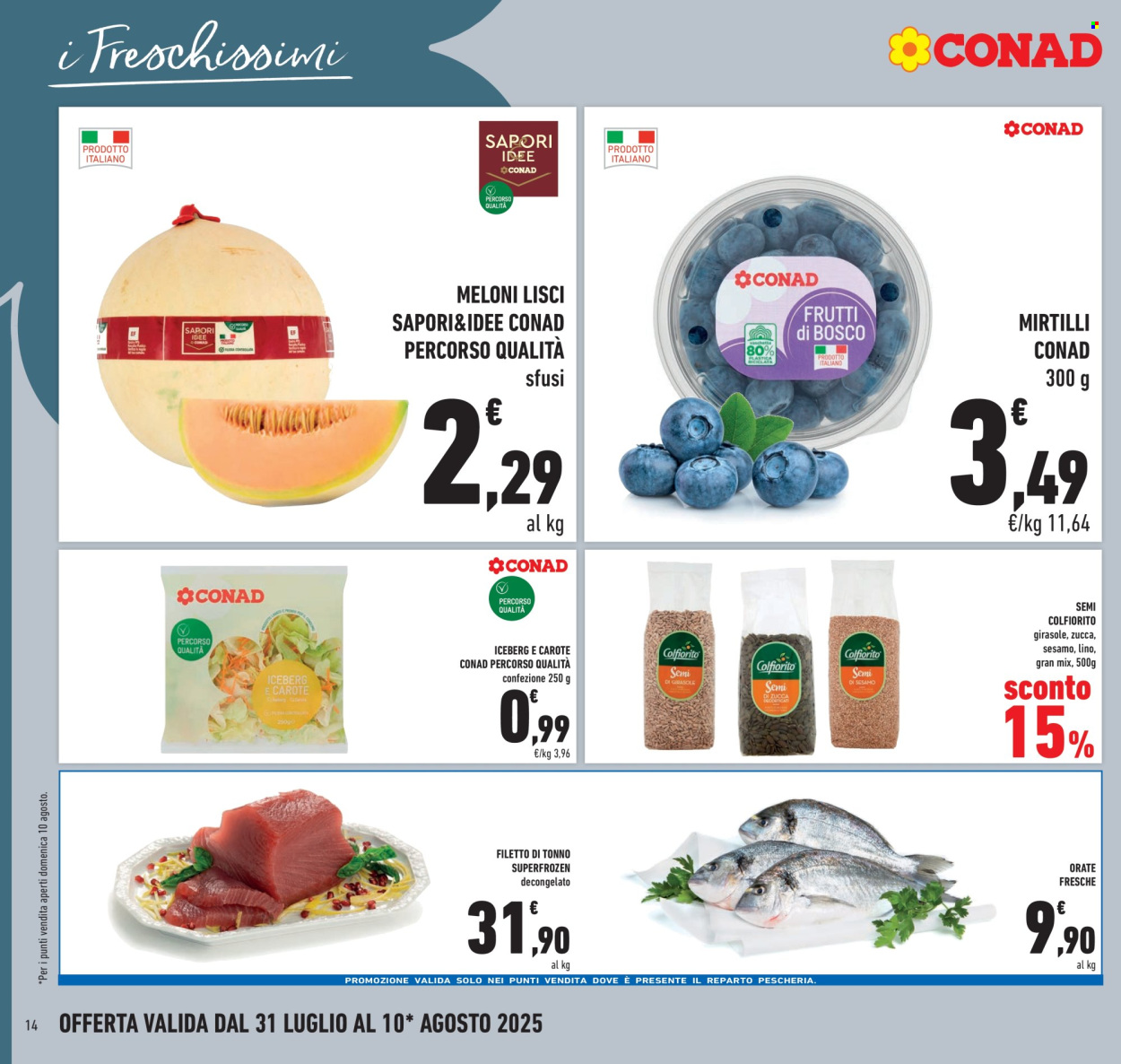 Volantino Conad - 31/7/2025 - 10/8/2025. Pagina 14