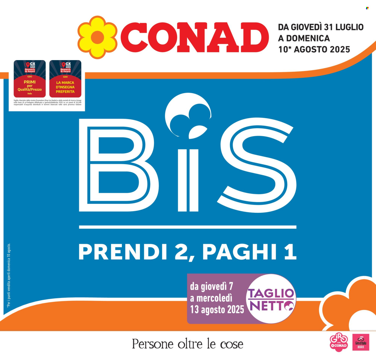 Volantino Conad - 31/7/2025 - 10/8/2025. Pagina 1