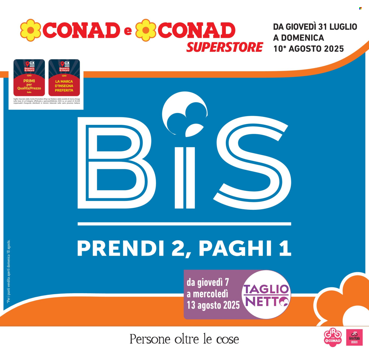 Volantino Conad Superstore - 31/7/2025 - 10/8/2025. Pagina 1