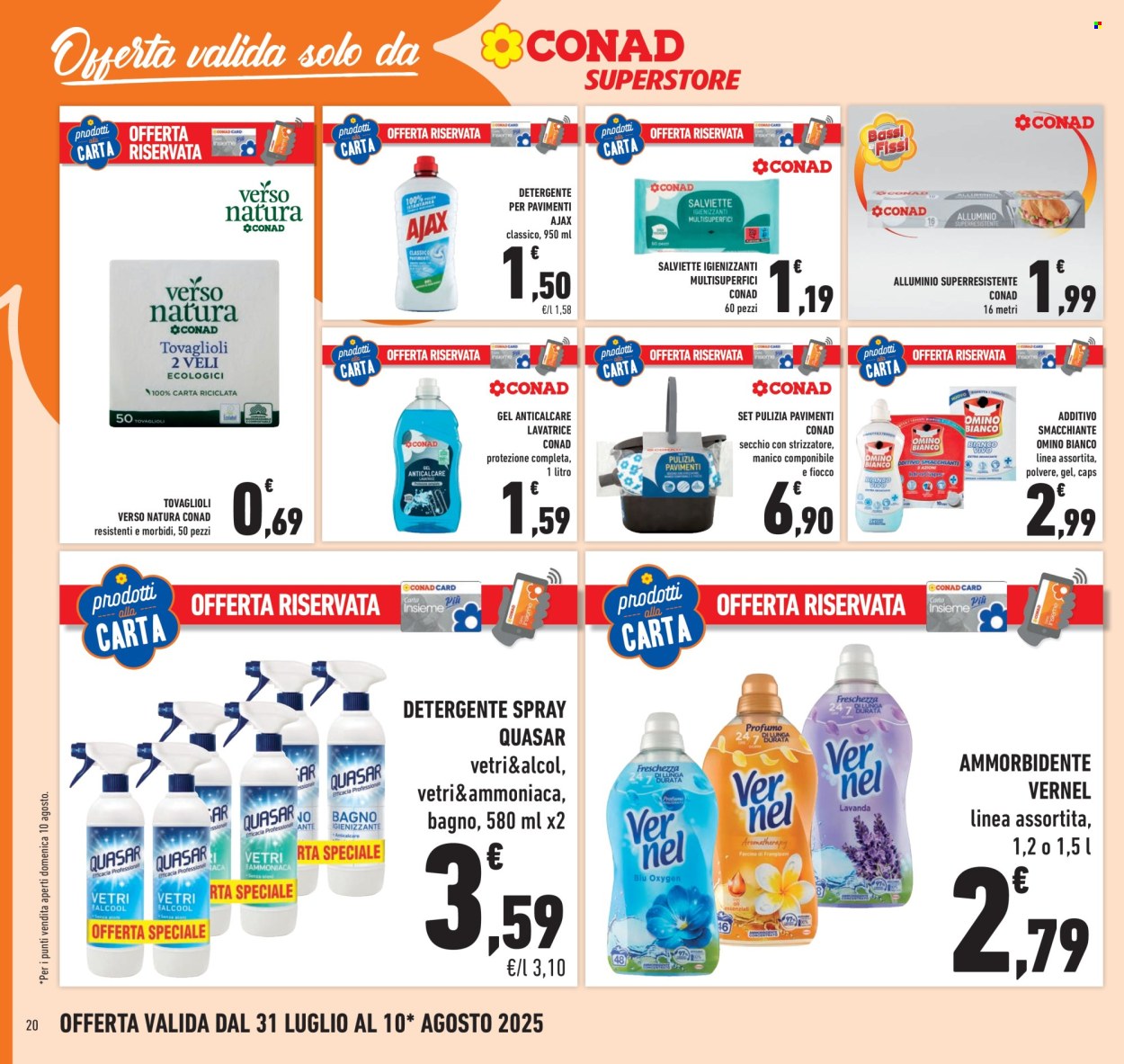 Volantino Conad Superstore - 31/7/2025 - 10/8/2025. Pagina 20