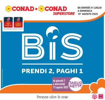 Volantino Conad Superstore - 31/7/2025 - 10/8/2025.